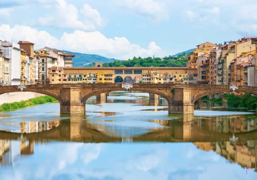 Ponte Vecchio, Florence, Italy reflection.